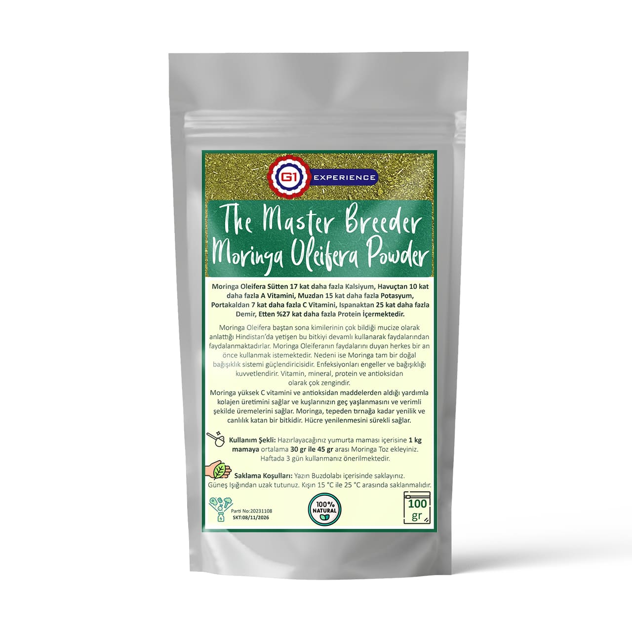 G1 Experience Mucize Bitki Moringa Oleifera Toz 100 gr