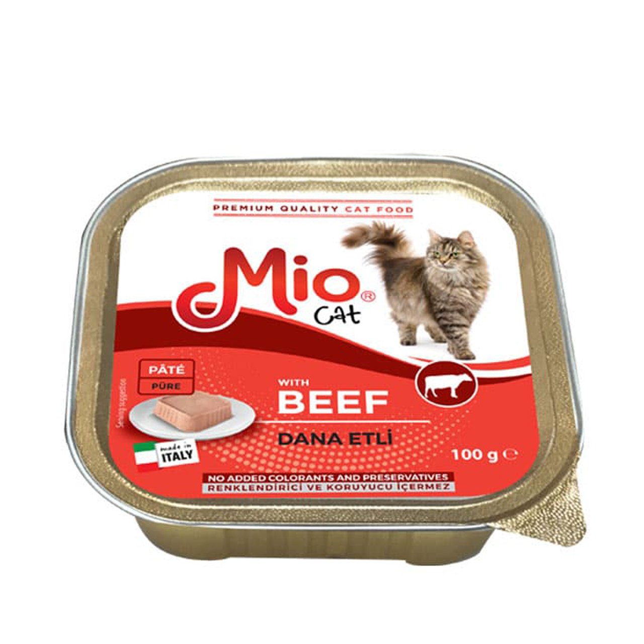 Mio Adult Beef Pate Yetişkin Kediler İçin Dana Etli Püre Mama 100 gr