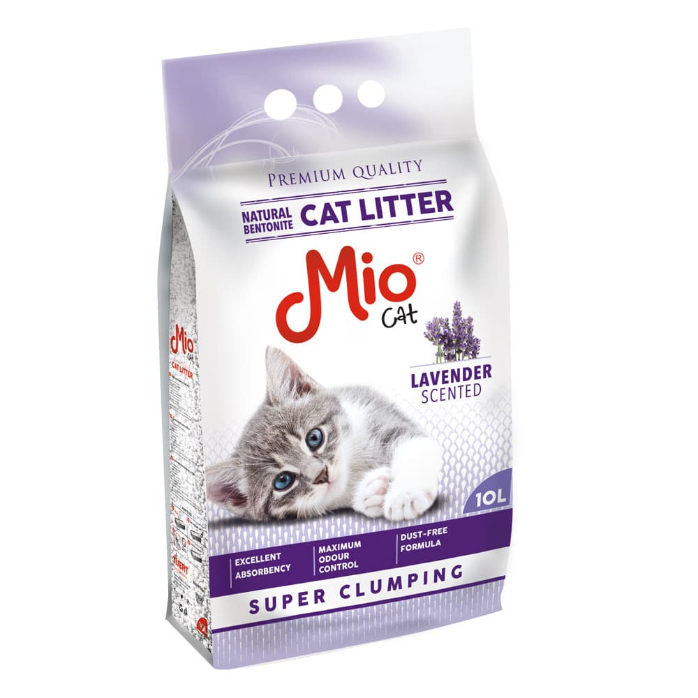 Mio Kalın Lavanta Kokulu Bentonit Kedi Kumu 10 Lt