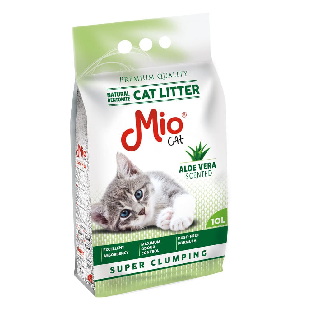 Mio Kalın Aloe Vera Kokulu Bentonit Kedi Kumu 10 Lt