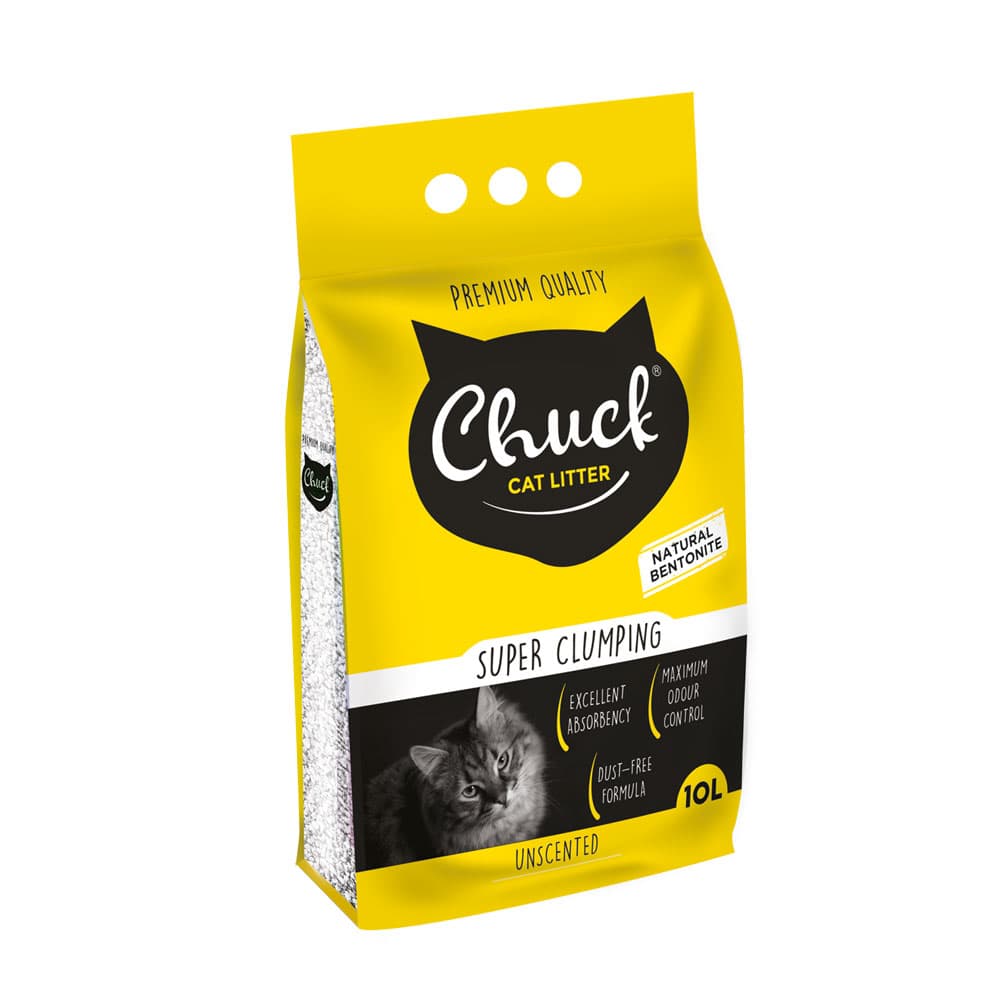 Chuck İnce Taneli Kokusuz Bentonit Kedi Kumu 10 Lt