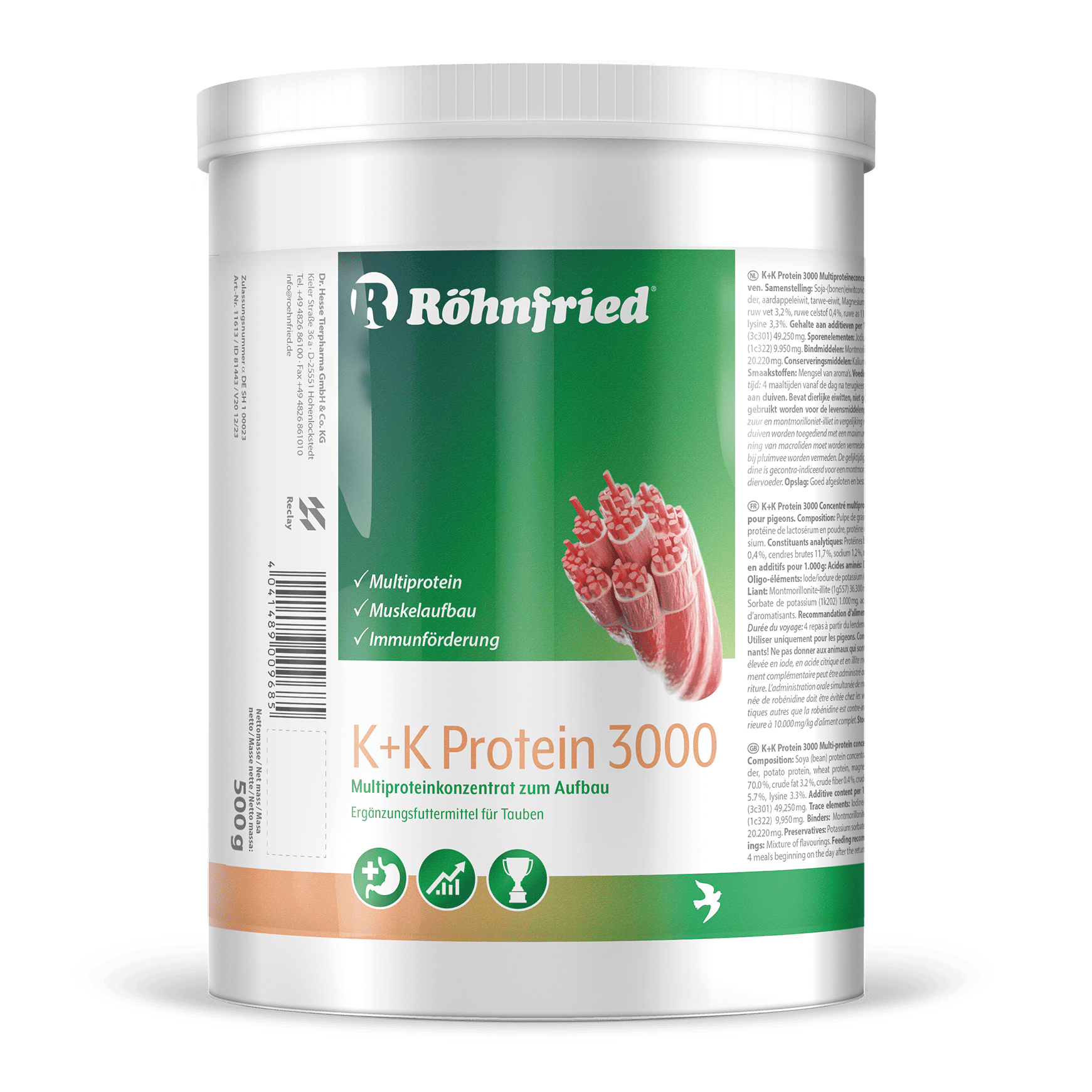 Röhnfried K+K Protein 3000 Hayvansal Protein Katkısı 500 gr