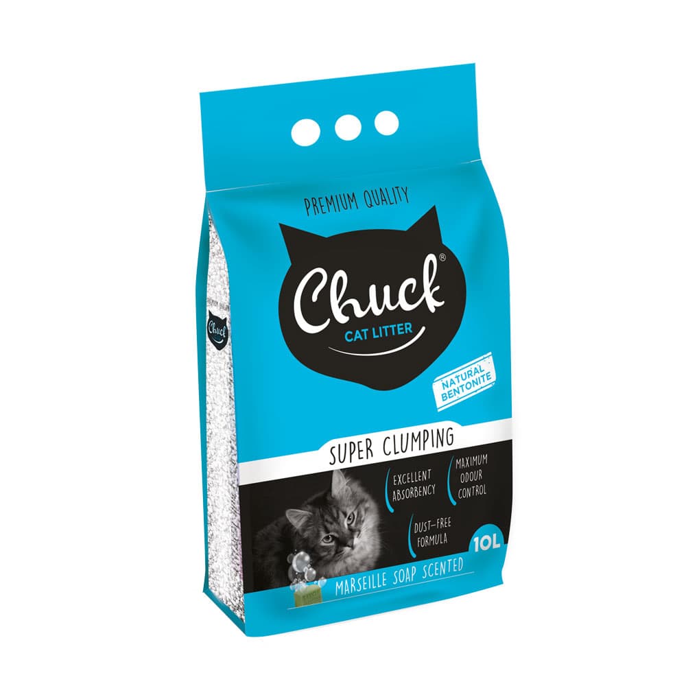 Chuck İnce Taneli Marsilya Sabunlu Bentonit Kedi Kumu 10 Lt