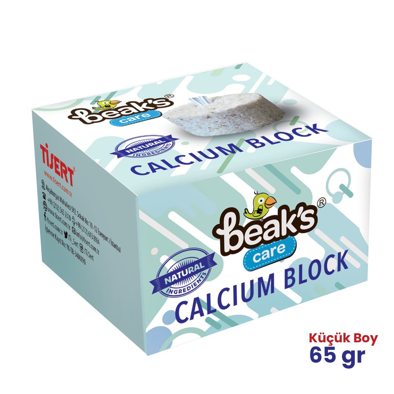 Beaks Care Calcium Block Zengin Kalsiyumlu Gaga Taşı 65Gr 27'li Kutu