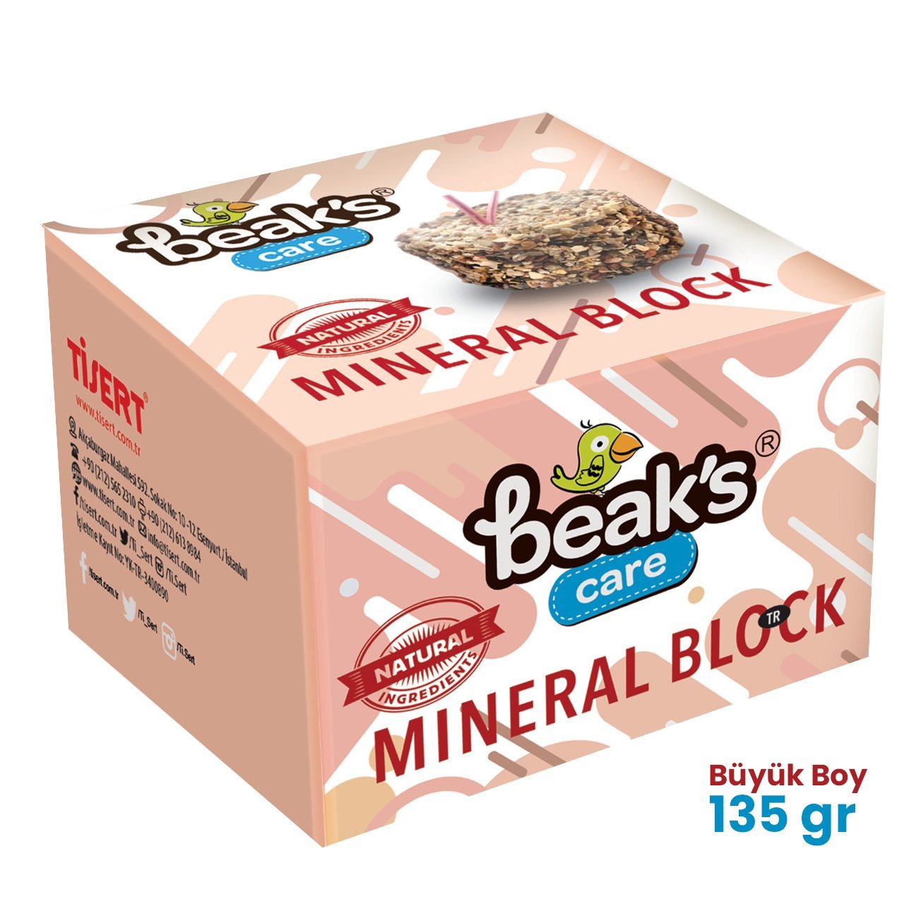 Beaks Care Mineral Block Zengin Mineralli Büyük Boy Gaga Taşı 135Gr 1 Adet