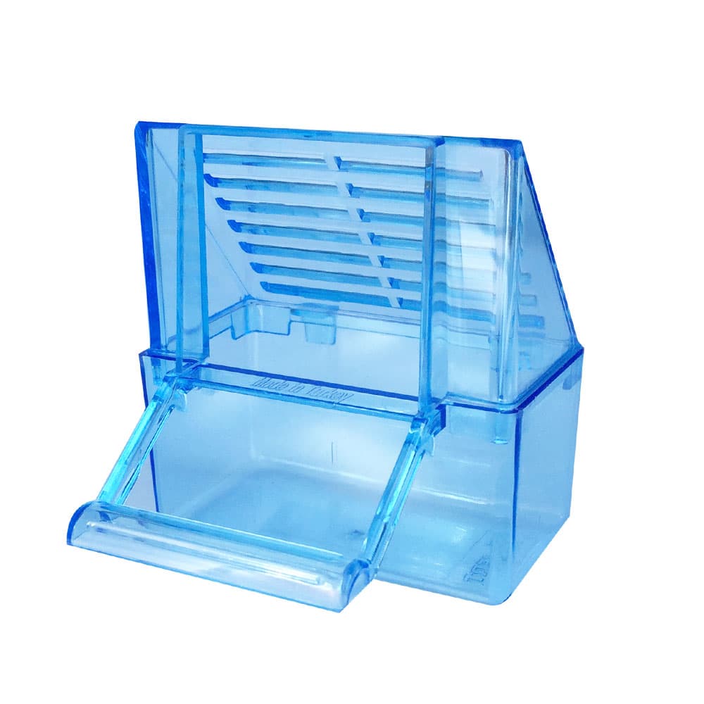 Tisert Kuşlar İçin Mavi Renk Elekli Kuş Yemliği