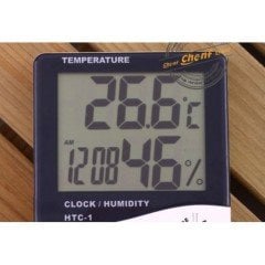 Dijital Nem Sıcaklık Ölçer Termometreli Saat