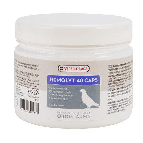 Versele Laga Oropharma Hemolyt 40 Caps Hayvansal Protein Elektrolit Karışımı 350 Hap 222 g