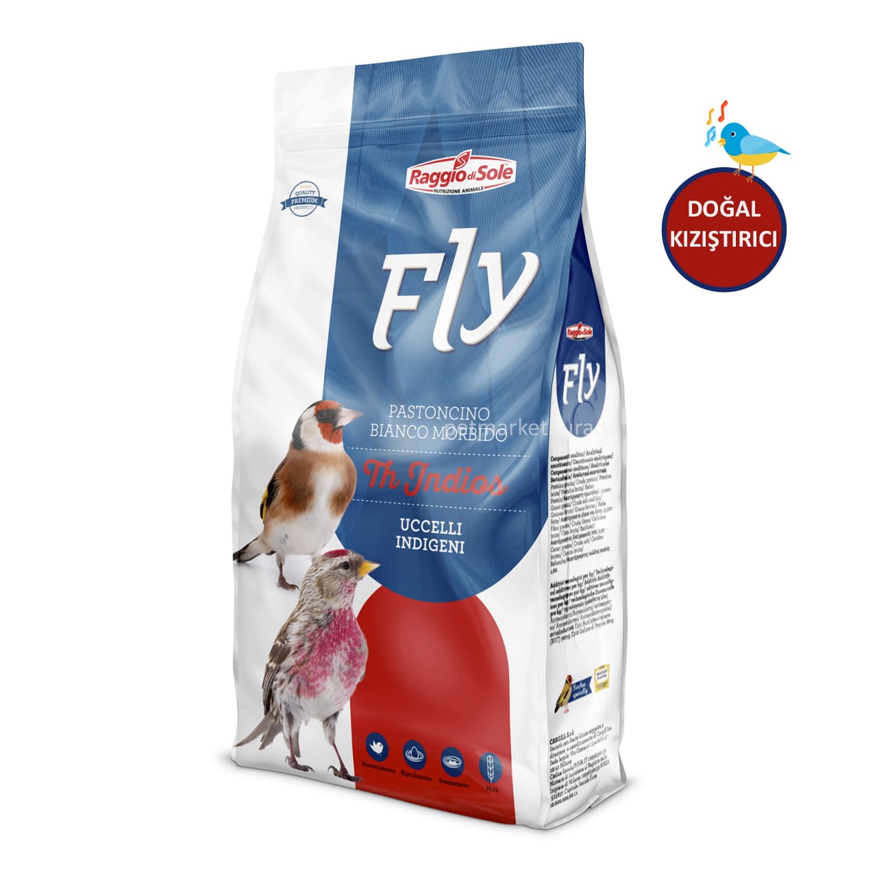 Raggio Di Sole Fly Th İndios Doğal İçerikli Kızıştırıcı Ve Ötüm Artırıcı Mama (OP) 1.5 kg