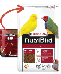 Versele Laga Nutribird C19 Üreyen Kanaryalar Ve Finçler İçin Meyveli Pelet Yem (OP) 3 Kg
