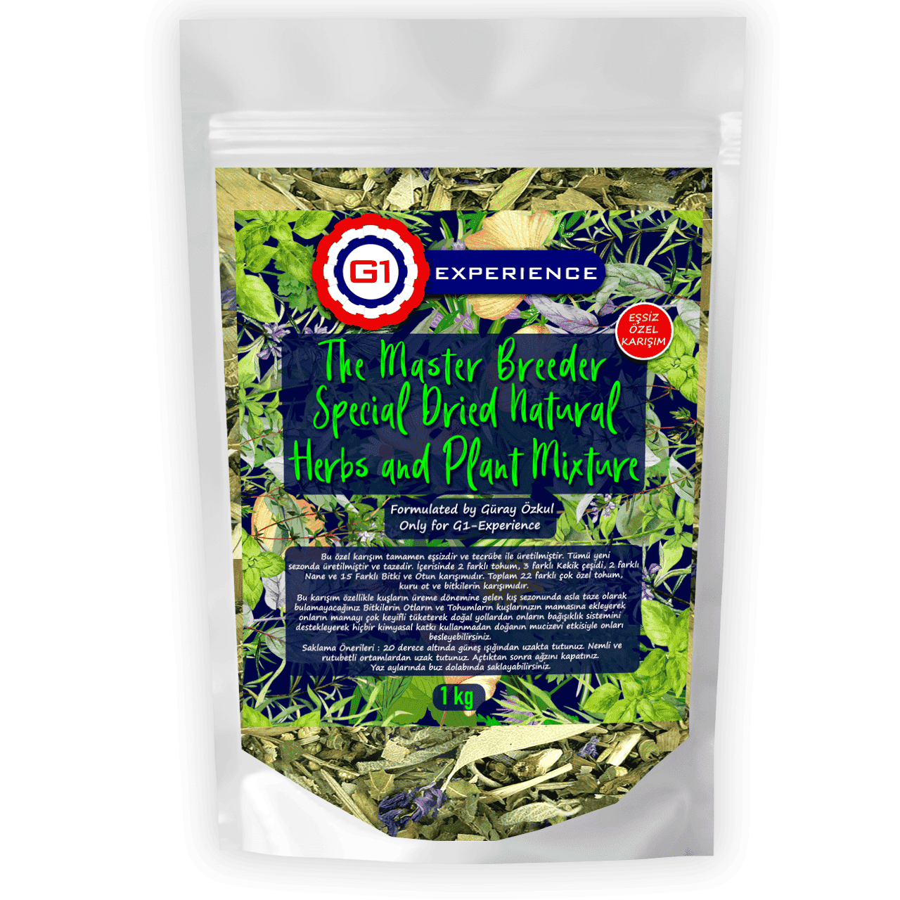 G1 Experience Özel Kurutulmuş Doğal Otlar Ve Bitki Karışımı 1 kg