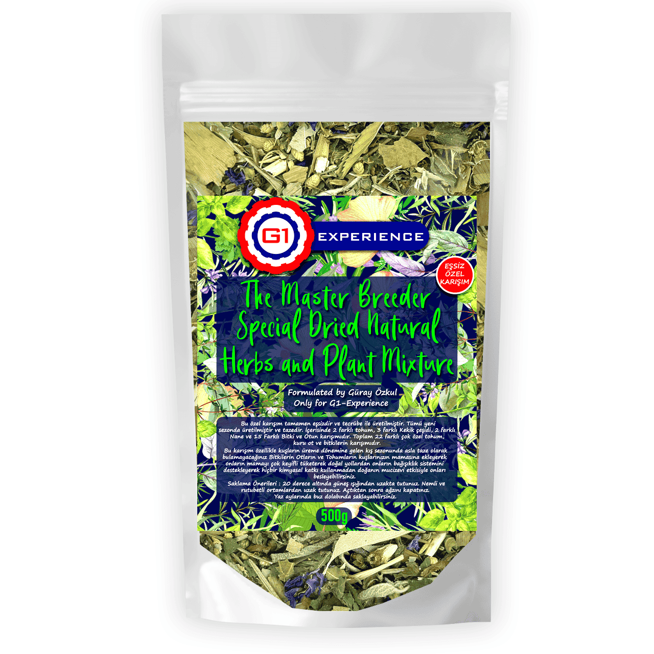 G1 Experience Özel Kurutulmuş Doğal Otlar Ve Bitki Karışımı 500 gr