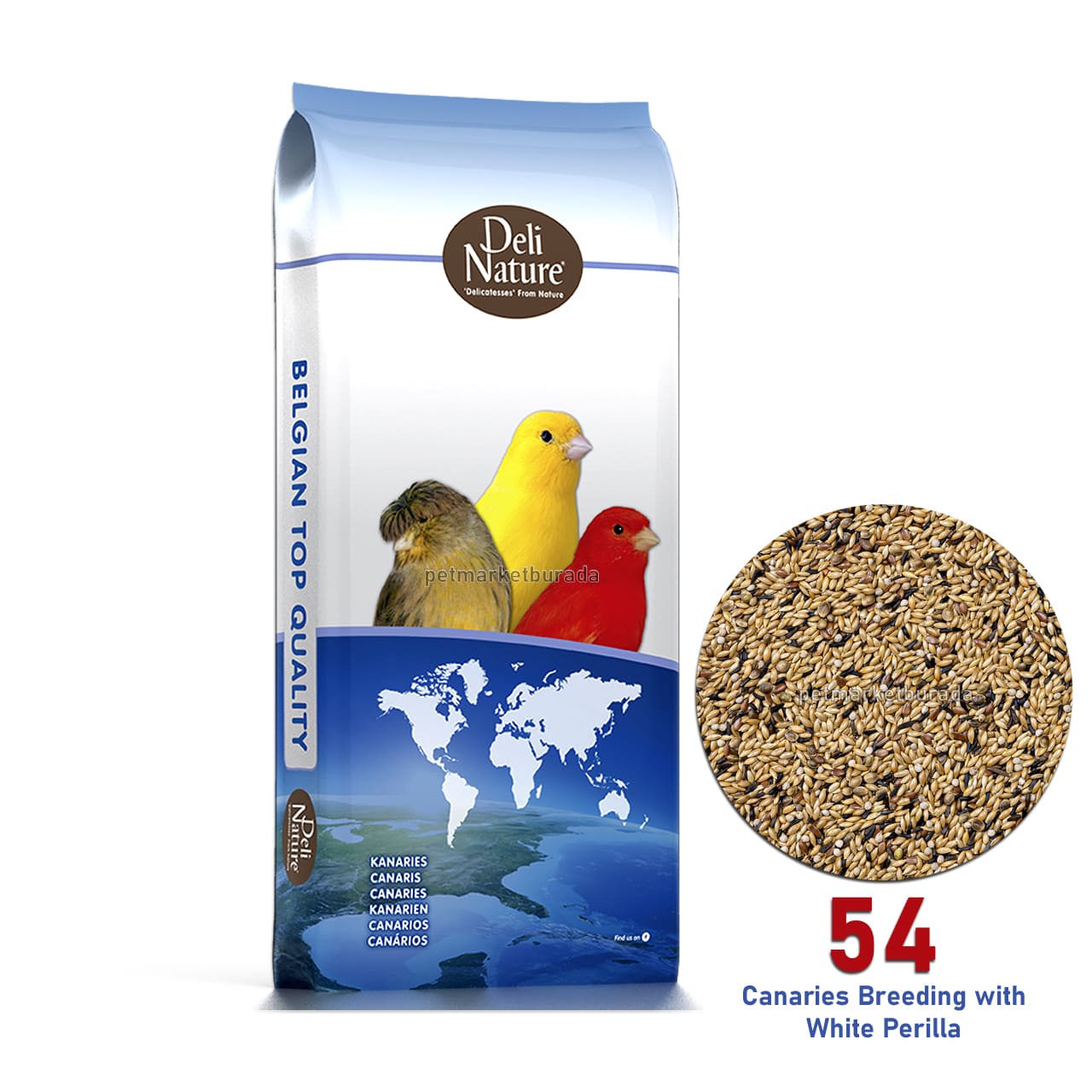 Deli Nature 54 Irk Kanaryaları İçin Şalgamsız Perillalı Premium Üretici Yemi 5 kg