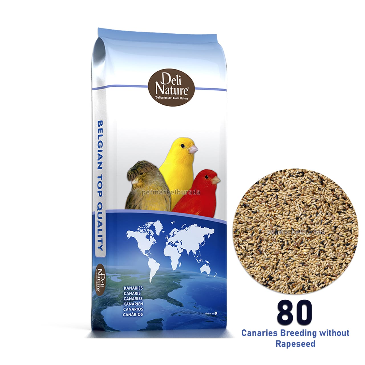Deli Nature 80 Irk Kanaryaları İçin Şalgamsız Premium Üretici Yemi 5 kg