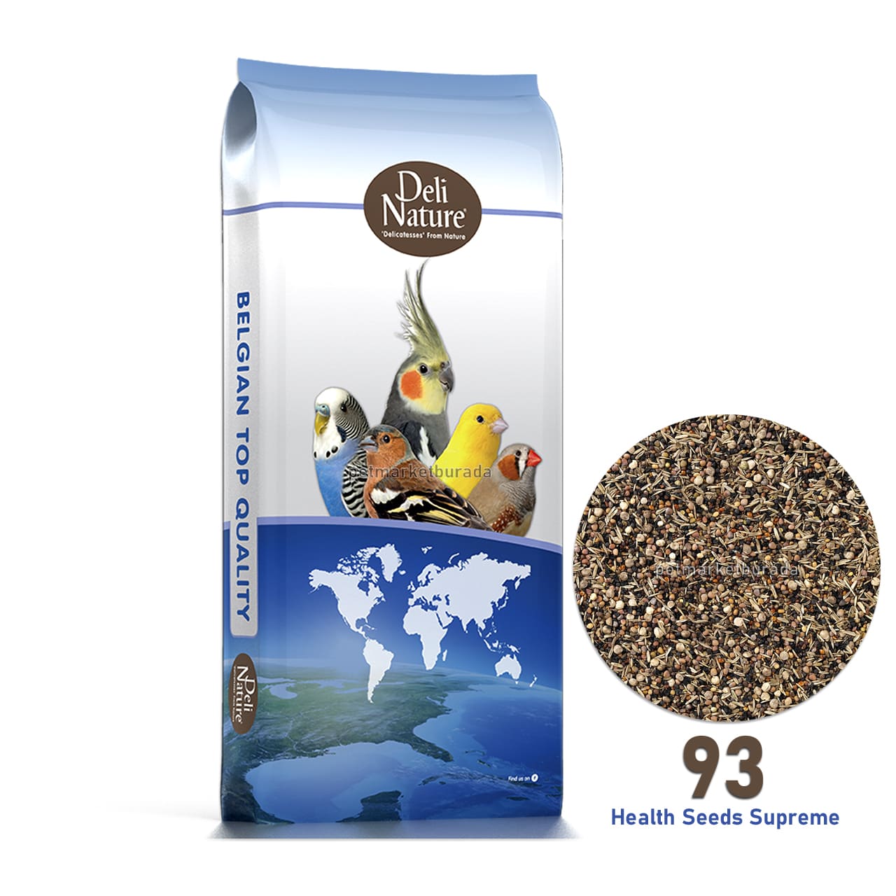 Deli Nature 93 Supreme Tüm Kuşlar İçin Premium Yabani Sağlık Tohumu Karışımı 15 kg