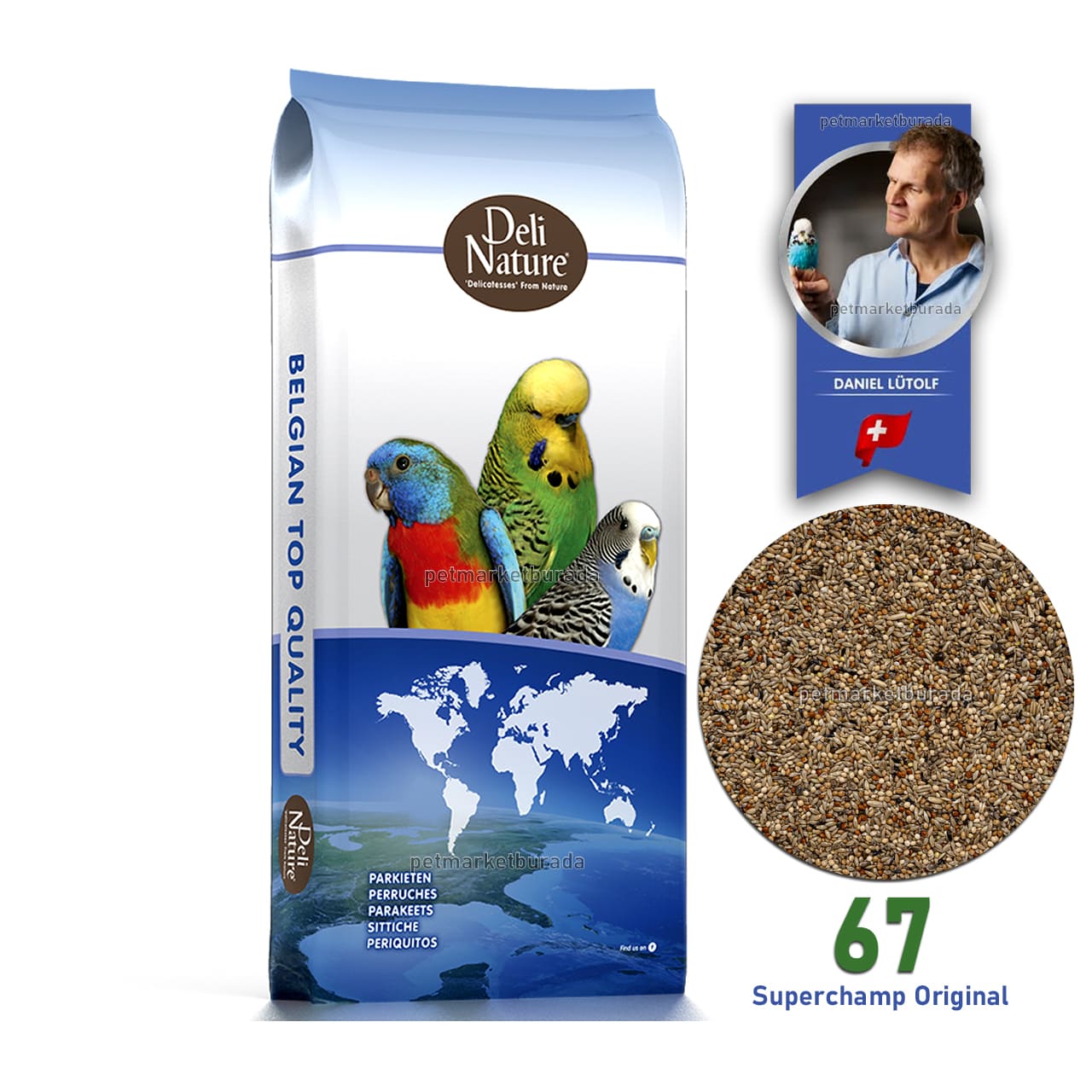 Deli Nature 67 Daniel Lütolf Budgies Superchamp Original Premium Üretici Yemi 1 kg
