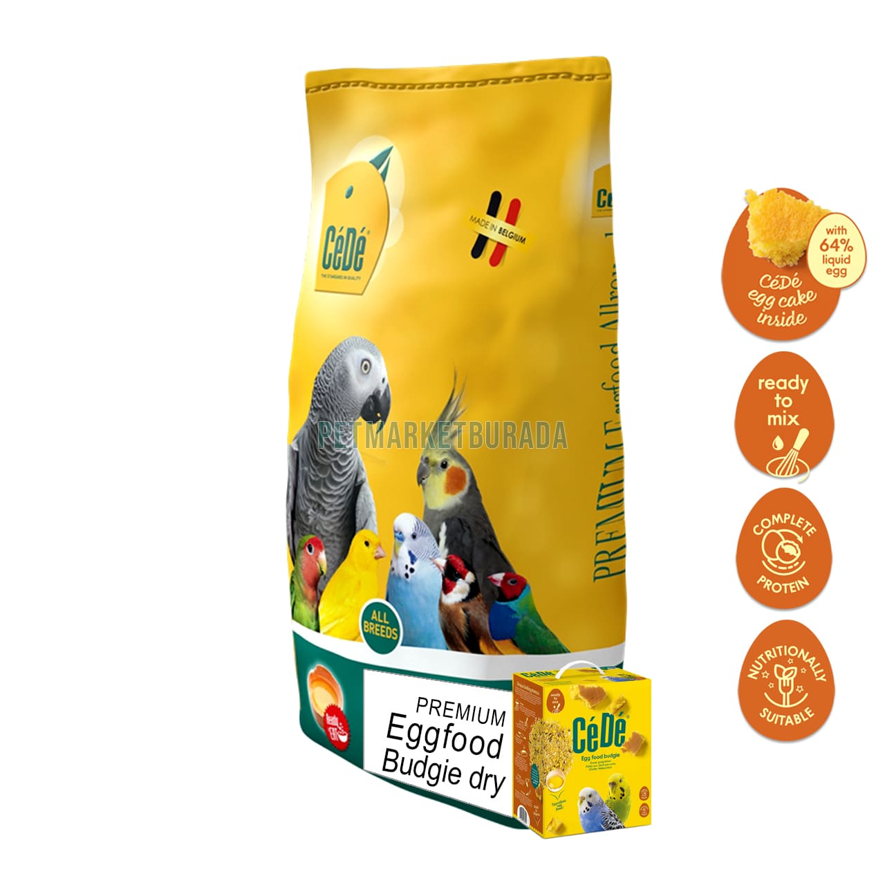 CéDé Egg Food Kuru Yumurtalı Muhabbet Kuşu Maması Çuval 10 kg