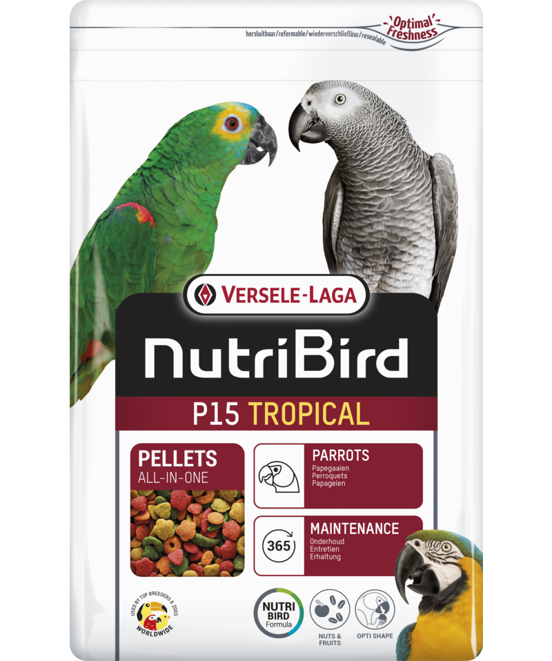 Versele Laga Nutrıbırd P15 Tropical Papağanlar İçin Meyveli Renkli Pelet Yem (B) 1 kg