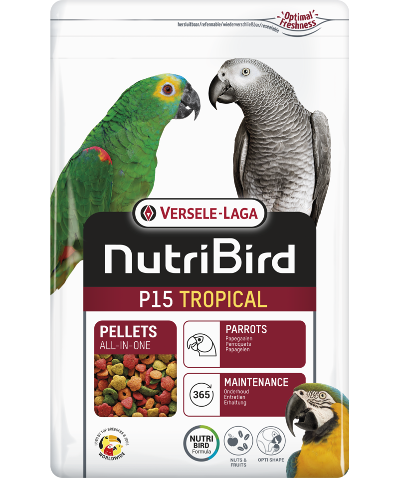 Versele Laga Nutrıbırd P15 Tropical Papağanlar İçin Meyveli Renkli Pelet Yem (B) 1 kg