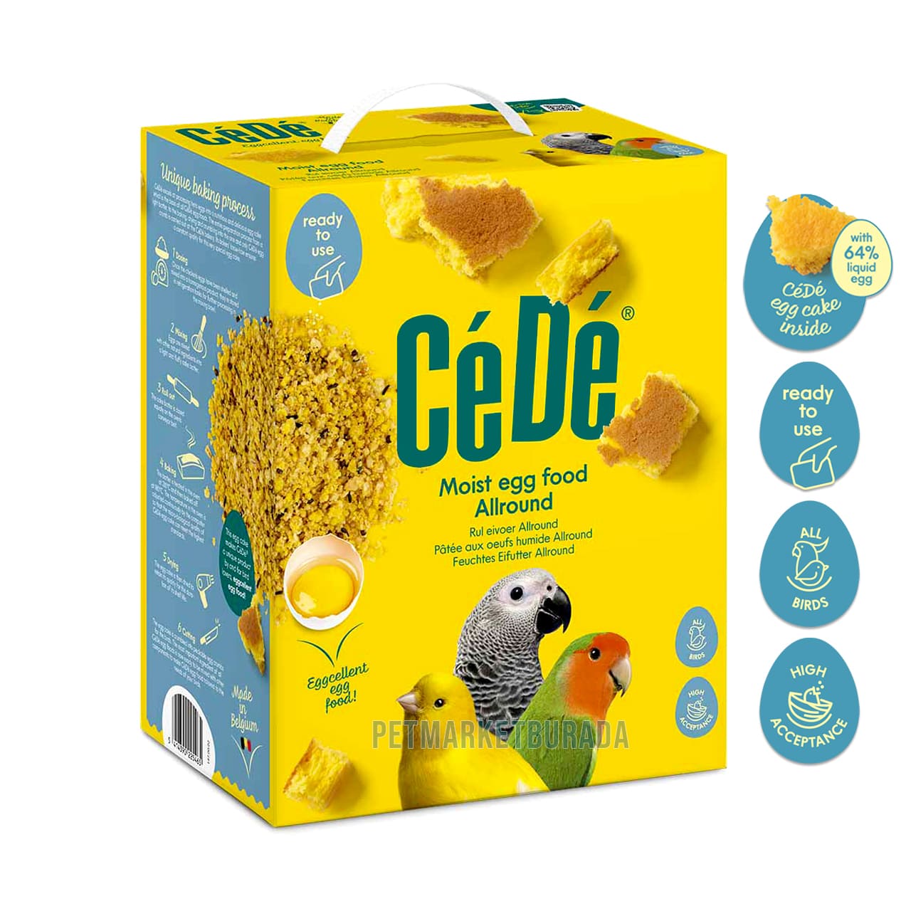 CéDé Allround Premium Tüm Kuşlar İçin Nemli Yumurta Maması Kutu 5 kg