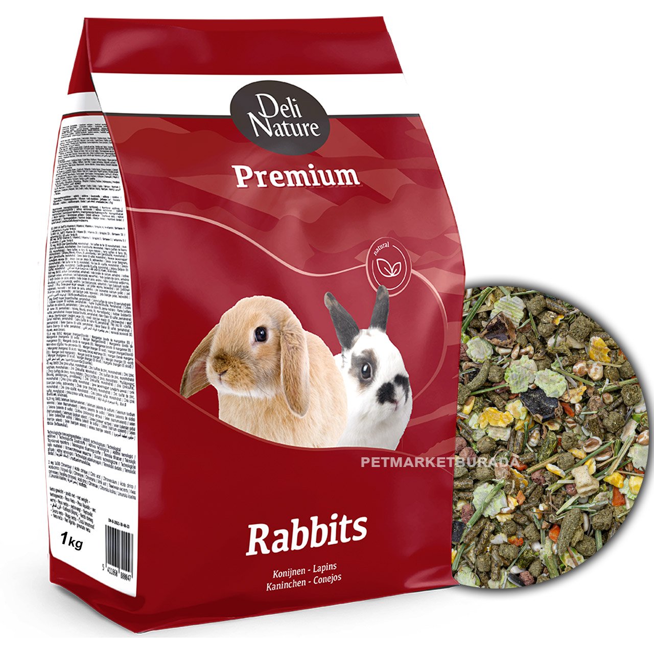 Deli Nature Premium Rabbit Karışık Tavşan Yemi 800 gr