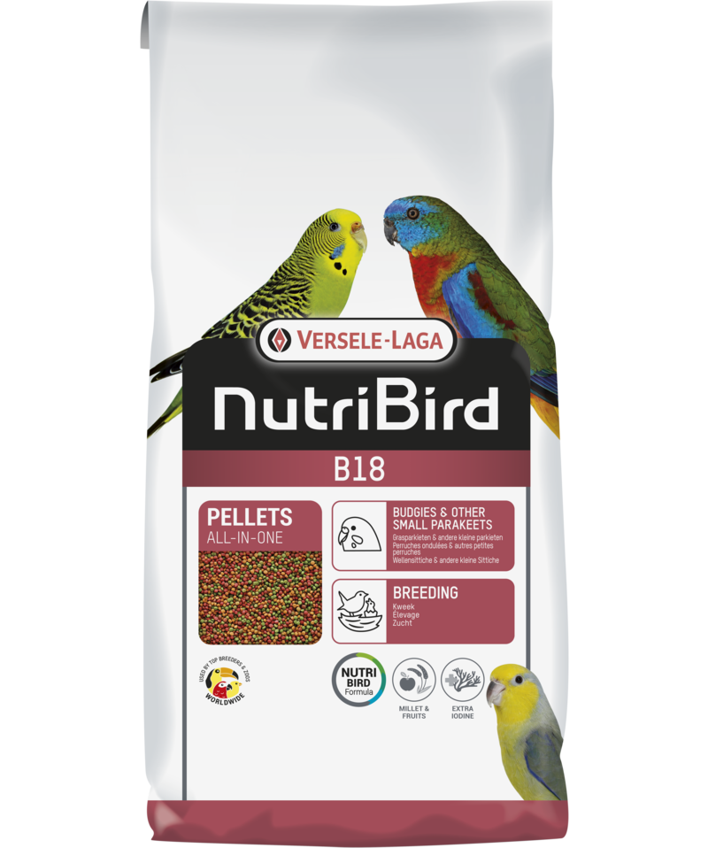 Versele Laga Nutribird B18 Damızlık Muhabbet Kuşları Ve Mini Paraketler İçin Meyveli Pelet Yem 10 kg