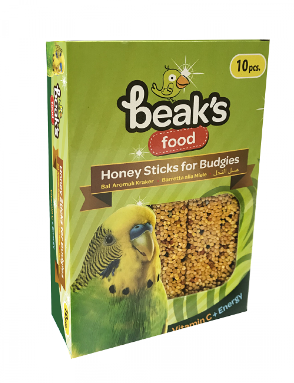Beaks Ballı Muhabbet Kuşu Krakeri 10 lu Paket