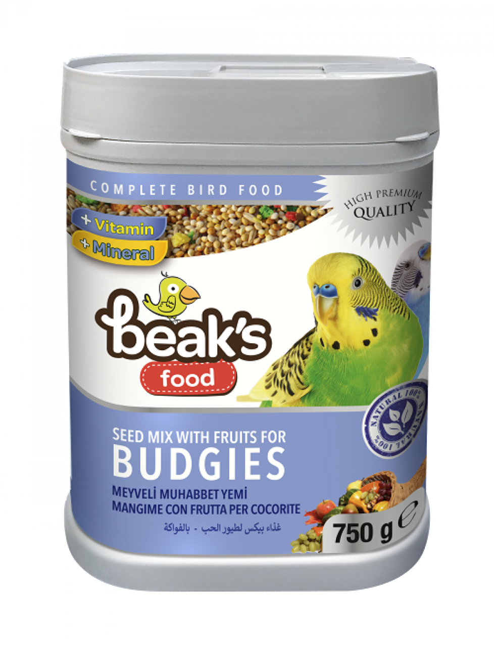 Beaks Karışık Meyveli Muhabbet Kuşu Yemi 750 gr