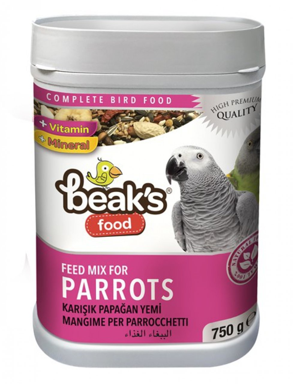 Beaks Karışık Premium Papağan Yemi 750 gr