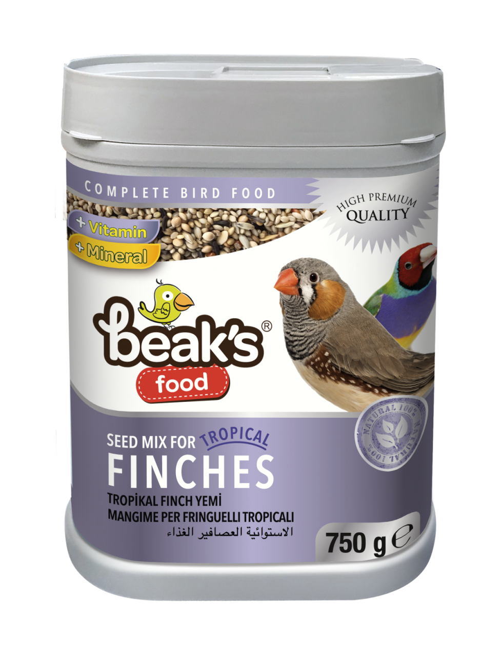 Beaks Karışık Tropikal Finch Yemi 750 gr